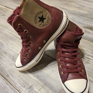Converse Burgandy High Tops